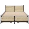 Cadre de lit avec tiroirs sans matelas chêne sonoma 75x190 cm 