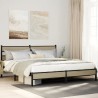 Cadre de lit en métal sans matelas chêne sonoma 183x213 cm 