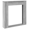 Cadre de cheminée sonoma gris 100x20x100 cm bois d'ingénierie 