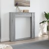 Cadre de cheminée sonoma gris 100x20x100 cm bois d'ingénierie 
