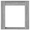 Cadre de cheminée sonoma gris 100x20x100 cm bois d'ingénierie 