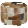 Pouf Cuir véritable Rond 50 x 50 x 45 cm  
