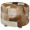 Pouf Cuir véritable Rond 50 x 50 x 45 cm  