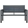 Banc de jardin 120 cm PEHD Gris Aspect de bois 