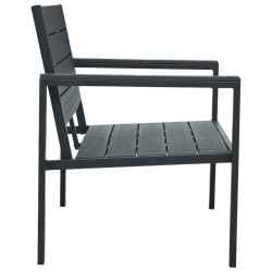 Banc de jardin 120 cm PEHD Gris Aspect de bois 