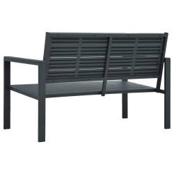 Banc de jardin 120 cm PEHD Gris Aspect de bois 
