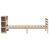 Lit bibliothèque sans matelas 90x200 cm bois de pin massif 