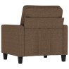 Fauteuil Marron 60 cm Tissu 