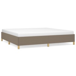 Cadre de lit sans matelas taupe 200x200 cm tissu 