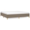 Cadre de lit sans matelas taupe 200x200 cm tissu 