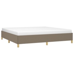 Cadre de lit sans matelas taupe 200x200 cm tissu 