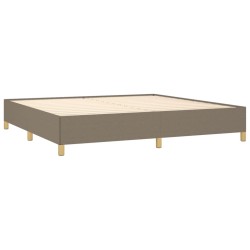 Cadre de lit sans matelas taupe 200x200 cm tissu 