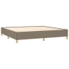 Cadre de lit sans matelas taupe 200x200 cm tissu 