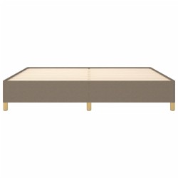 Cadre de lit sans matelas taupe 200x200 cm tissu 