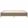 Cadre de lit sans matelas taupe 200x200 cm tissu 