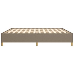 Cadre de lit sans matelas taupe 200x200 cm tissu 