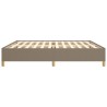 Cadre de lit sans matelas taupe 200x200 cm tissu 