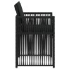 Chaises de jardin lot de 4 avec coussins noir résine tressée 