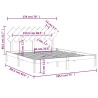 Cadre de lit sans matelas 180x200 cm bois massif 
