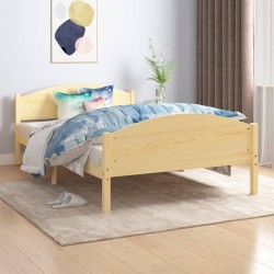 Cadre de lit sans matelas bois de pin massif 120x200 cm 