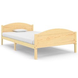 Cadre de lit sans matelas bois de pin massif 120x200 cm 