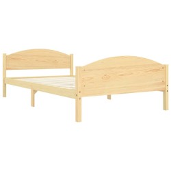Cadre de lit sans matelas bois de pin massif 120x200 cm 