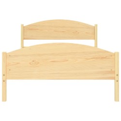 Cadre de lit sans matelas bois de pin massif 120x200 cm 