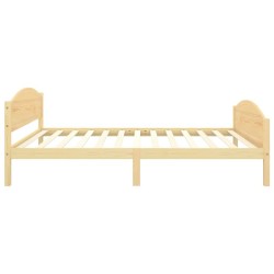 Cadre de lit sans matelas bois de pin massif 120x200 cm 