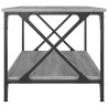 Table basse Sonoma gris 80x50x45 cm Bois d'ingénierie et fer 