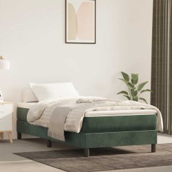 Matelas de lit à ressorts ensachés 100x220x20 cm velours 