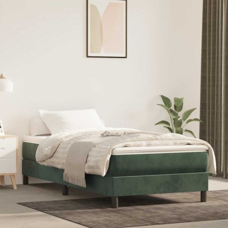 Matelas de lit à ressorts ensachés 100x220x20 cm velours 