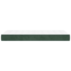 Matelas de lit à ressorts ensachés 100x220x20 cm velours 