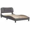 Cadre de lit sans matelas gris 100x200 cm similicuir 