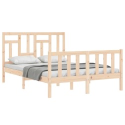 Cadre de lit sans matelas bois de pin massif 