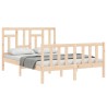 Cadre de lit sans matelas bois de pin massif 