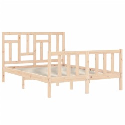 Cadre de lit sans matelas bois de pin massif 
