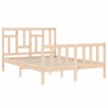 Cadre de lit sans matelas bois de pin massif 