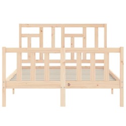 Cadre de lit sans matelas bois de pin massif 