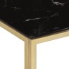 Table basse doré acier inoxydable et verre trempé 
