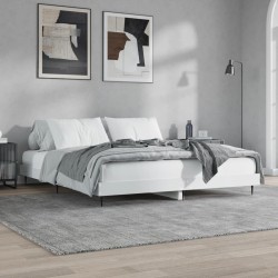 Cadre de lit sans matelas blanc 180x200 cm bois d'ingénierie 