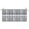 Banc de jardin avec coussin à carreaux gris 112 cm Teck massif 