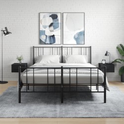 Tables de chevet murales 2 pcs noir 35x35x20 cm 