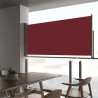 Auvent latéral rétractable de patio 60x300 cm Rouge 