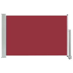 Auvent latéral rétractable de patio 60x300 cm Rouge 