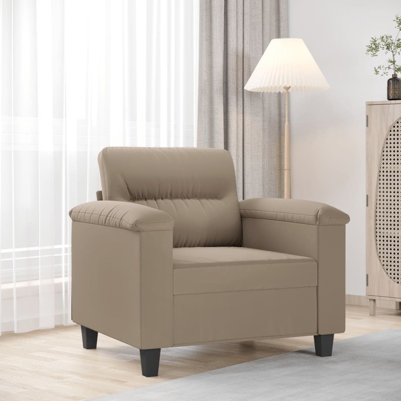 Chaise de canapé Taupe 60 cm Tissu microfibre 