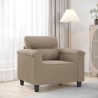 Chaise de canapé Taupe 60 cm Tissu microfibre 