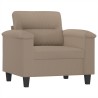 Chaise de canapé Taupe 60 cm Tissu microfibre 