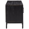 Meuble TV Noir 110x35x48 cm Bois de pin massif 