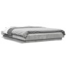 Cadre de lit sans matelas gris béton 140x190 cm 