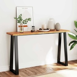 Table console à live edge 140x40x80 cm bois d'acacia solide 